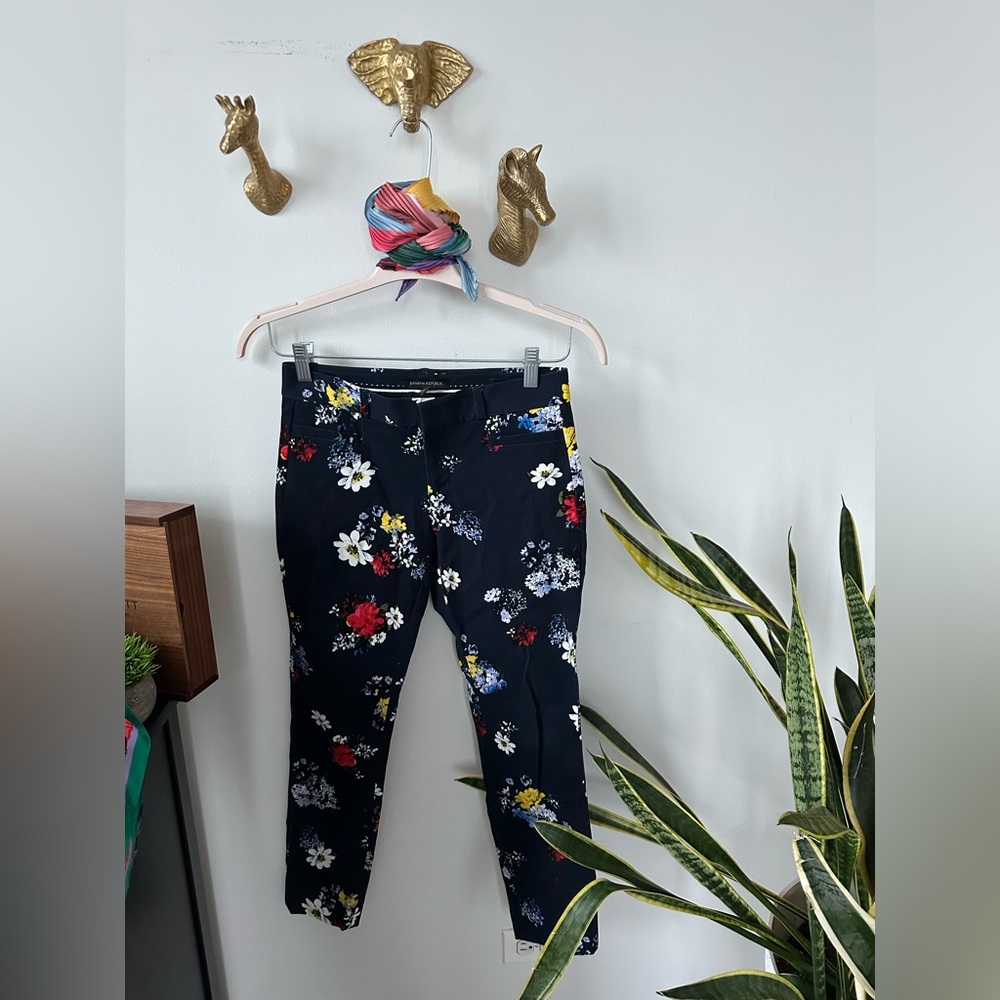 Banana Republic Floral Tailored Pants